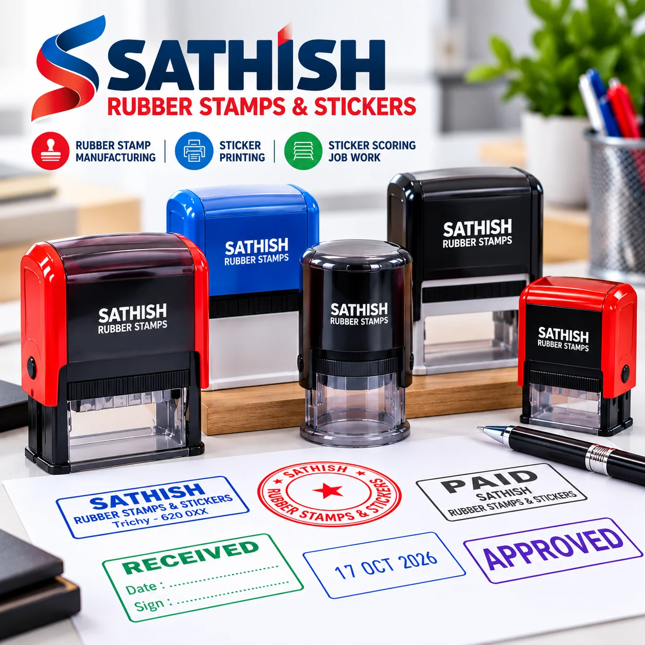 Self-Inking Rubber Stamps